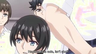 Nurturing 2 - Huge titty femdom hentai teen gives a student a thighjob on the roof