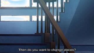 Immoral Routine 1 - Busty hentai virgin academy girl has first time sex on campus stairs