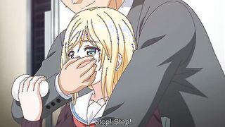 Lecherous Salaryman 3 - Hentai uncle fucks teen niece above tied up busty blonde