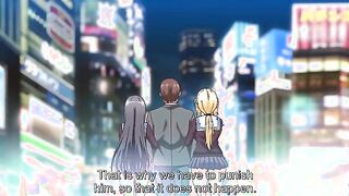 Lecherous Salaryman 3 - Hentai uncle fucks teen niece above tied up busty blonde