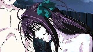 Stringendo: Private Lesson of Angels 10 - Horny hentai teens have sex at the public hot springs