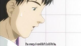 Stringendo: Private Lesson of Angels 1 - Teen gives a sloppy blowjob in the bathroom to shy guy