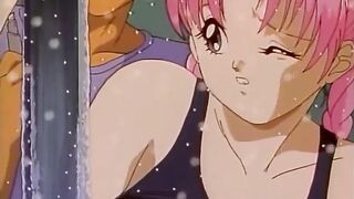 Cool Devices 3 - Blonde anime girl with glasses creampied in bathroom