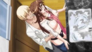 Busty Mom Impregnated By a Delinquent 2 - He watches hentai milf mom creampied