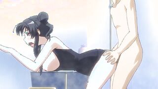Lust-Struck Trilogy Bonus - Hentai teen orgasms loudly during shower sex