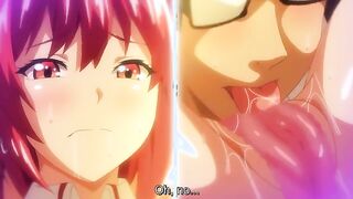 Tsundero 1 - Hentai nerd jizzes on busty teen's face after getting caught jerking it