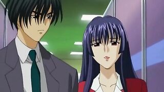 Slave Caster: Lewd Trap - Sexy female news reporters have hentai lesbian orgy before dude fucks them