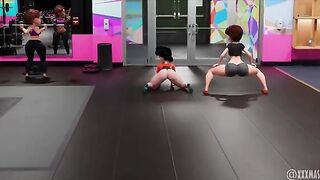 The IncrediMILFs 3 - Helen Parr, Aunt Cass, and Ming Lee have a milf gym orgy