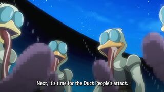 Armored Knight Iris 3 - Busty blonde warrior gets gangbanged by duck aliens with boners