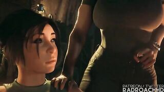 Lara Croft gets her pussy destroyed by Amazonian futanari with huge dick