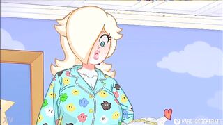 Princess Rosalina gets pounded by futanari Princess Peach