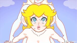 Princess Rosalina gets pounded by futanari Princess Peach