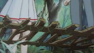 Desert Island Story X 3 - Blonde hentai teen is tag teamed in rough threesome