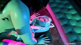 Hotel Intimacy - Petite catgirl gets a 3D futa cock deep in her mouth and pussy