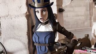 A Desperate Agent - Steampunk babe fucks to get the information