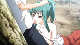 Reunion 2 - Student fucks sexy hentai teacher and teen girl outdoors
