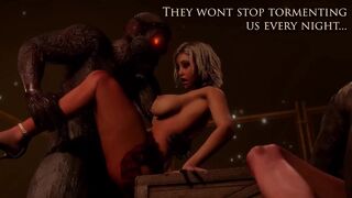 Captiva 1 - Busty 3D babes are rough banged by scary monsters every night in their dreams
