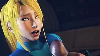 Training Day: Zero Suit - Samus Aran gets her asshole destroyed by a huge monster dick