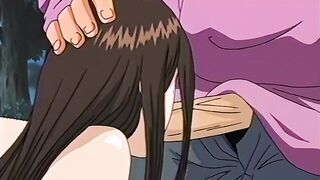 Queen and Slave - Busty hentai dominatrix gets tied up and gangbanged in outdoor groupsex
