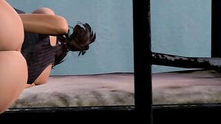 Ride of the Tomb Raider - Lara Croft rides on a stiff cock and gets her pussy filled with cum