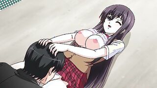 Free Friends 2 ep3 - Busty hentai student gets fucked by brother in men's bathroom