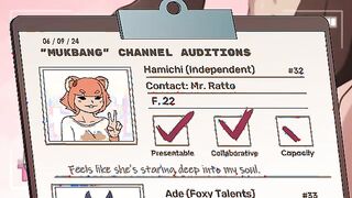 Hamichi's Corner! - Cute furry girl is gangbanged in every hole for TV audition