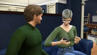 Lesbian grandma tries to seduce grandson's wife