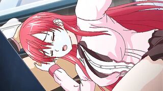 Dearest Blue 2 - Pervy hentai old man gangbangs a busty redheaded student idol