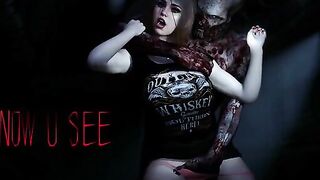 Entity - Scary zombie monster rams his dick in party girl on train