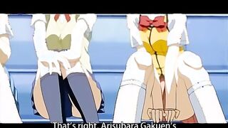 After School Mania Club 1 - Lesbian academy girl gets ass fucked by busty hentai teen with strapon