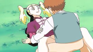 Duchess of Busty Mounds 1 - Hentai stepmom with huge tits pounded by son while voyeur watches