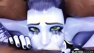 Widowmaker Free Weights Free Use - Busty widowmaker gets a BBC shoved down her throat