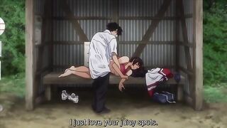 Spinning Thread 1 - Panty and foot fetish hentai freak fucks sporty athletic girl at bus stop