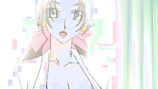 Immorality 2 - Busty hentai slut gets fucked and jizzed on by two guys in an alley