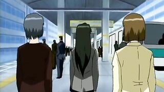 Molester Group Ten 4 - Teen girl with no panties gets fingered by another yuri girl on train