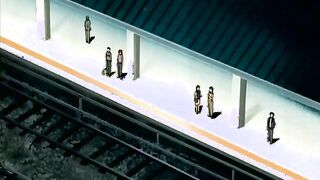 Molester Group Ten 4 - Teen girl with no panties gets fingered by another yuri girl on train