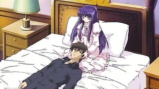 Moonlight Lady 4 - Sexy hentai maid in lingerie licks lesbian pussy of horny priestess
