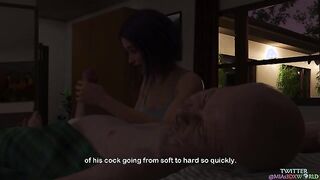 Temptation 4 - Cheating wife gives an old man a blowjob while she films it