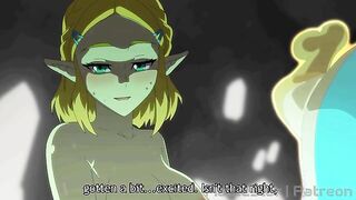 Zelda's Surprise Visitor - Link drops in on Zelda for a hot blowjob and doggy fuck