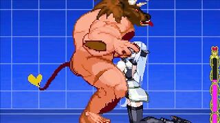 Iari VS Minotaur Creampie Seeding - Busty anime girl is rough fucked by beast