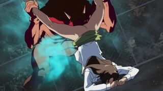 Oni Tensei 1 - Incubus with big hentai cock fucks cop while teenie masturbates