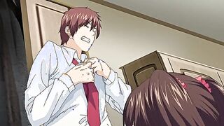 Hey, ...Let's Do It 1 - Sister gets her face fucked on the stairs by hentai brother