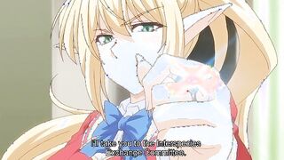 Elf Student and Teacher 2 - Busty dark skinned hentai elf girl gets filled with hot human cum