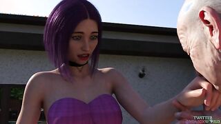 Temptation 2 - Married 3D wife stares at grandpa's big cock