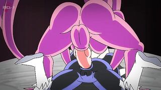 The Agony Of Black Cat - Futanari Carnage roughly ass fucks Black Cat while Venom watches