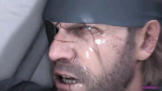 Metal Dick Solid 3 - Snake gets a handjob from a girl wearing a gas mask