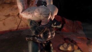 Long Rest - Big dick futanari orc ass pounds tattooed goth adventurer