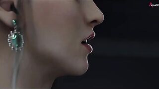 Scarlet Snacks - Busty scarlet dominates her male slave and drains his cock dry