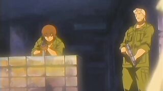 Dark Shell 2 - Busty married woman is double penetrated by rough anime soldiers