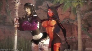 Staff of Lust - Gothic girl is pounded by a big demon succubus futa cock